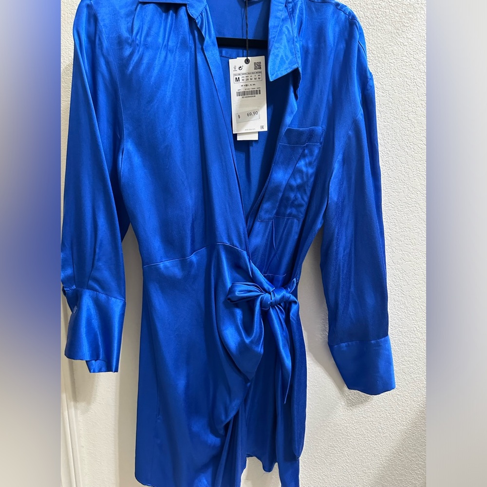 NWT SATIN ZARA DRESS